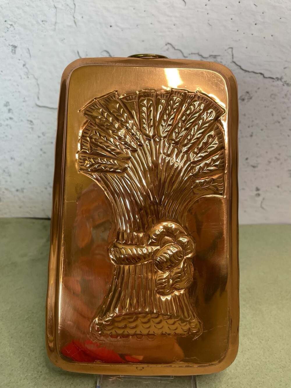 Vintage Copper Wheat Mold Rectangular Wall Decor Hanging
